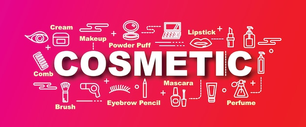 banner de moda vector cosmético