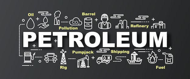 banner de moda de vector de petróleo