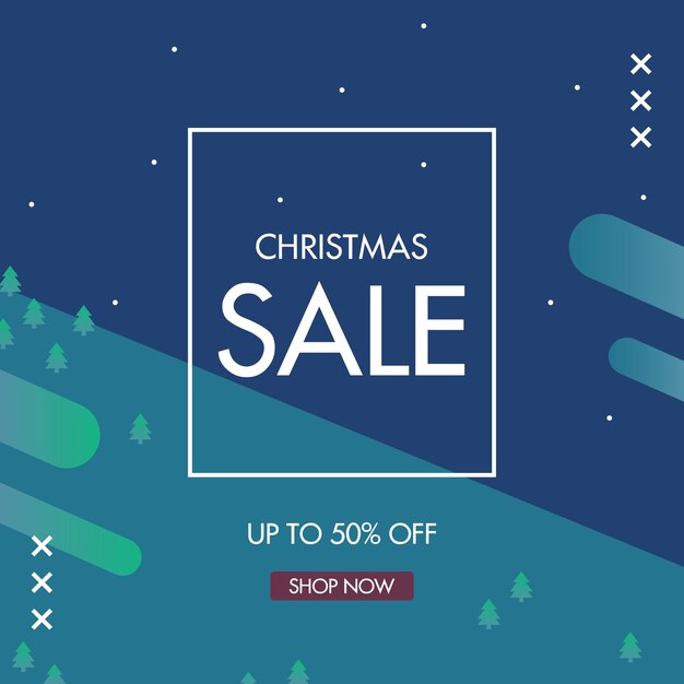 Banner moderno de diseño de redes sociales de navidad