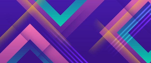 Banner moderno de forma geométrica abstract vectorial de colores para banners de sitios web, folletos, carteles, folletos y portadas