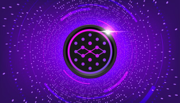 Banner de moneda Synapse SYN Fondo de banner de concepto de criptomoneda de moneda SYN