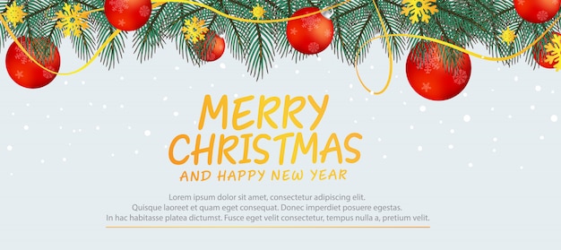 Banner de Navidad para el diseño de fondo de diseño