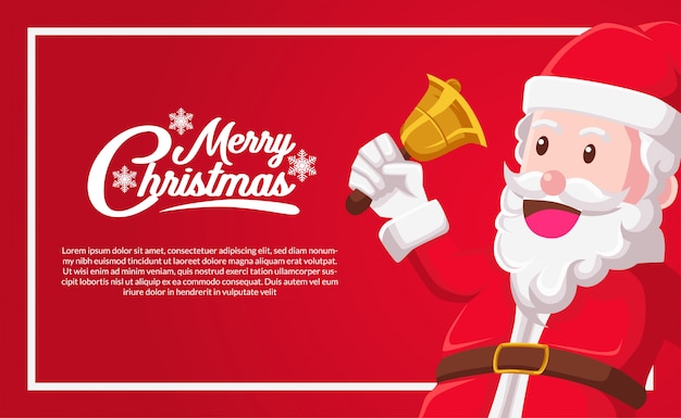 Banner de navidad con santa claus