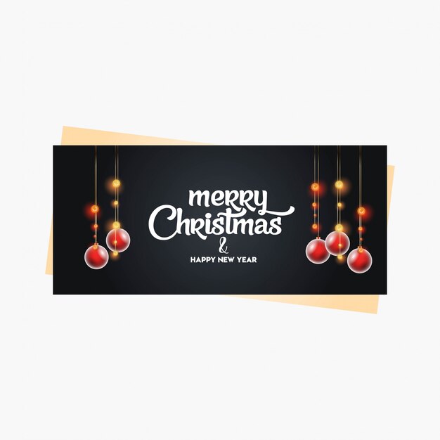 Banner navideño con decoración elegante.