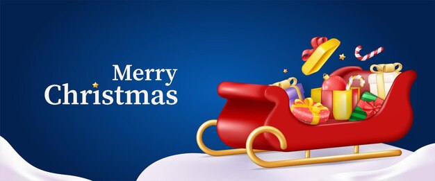 Banner navideño Una ilustración temática de color azul brillante que transmite el espíritu navideño.