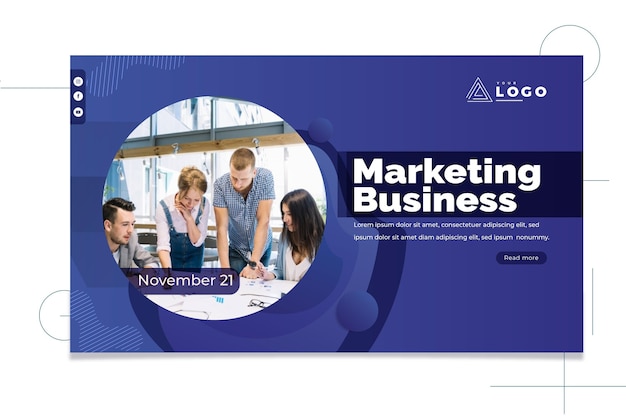 Banner de negocios de marketing