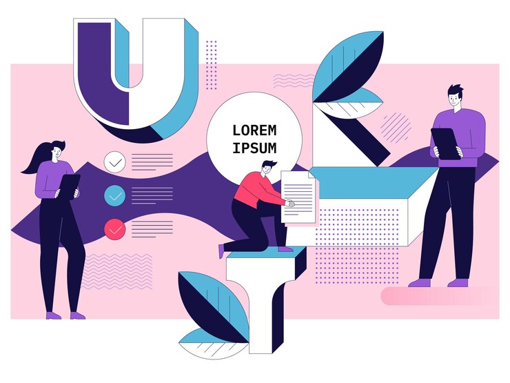 Vector banner de negocios con trabajo en equipo y asociación.