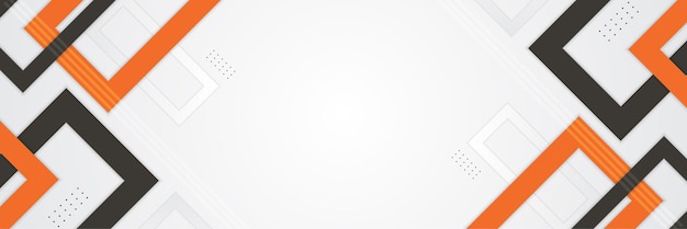 Banner negro brillante con rayas naranjas de tendencia.