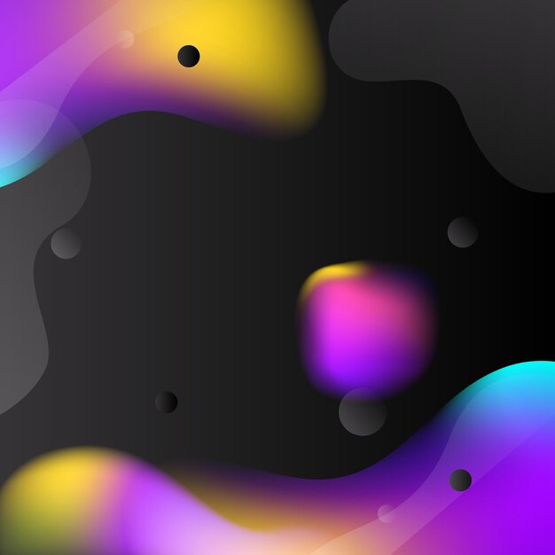 Banner negro con fondo de colores