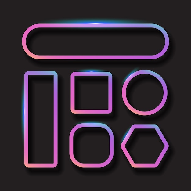 Banner de neón de geometría