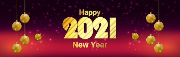 Banner o encabezado de año nuevo