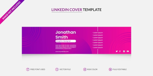 Vector banner o imagen de fondo de linkedin