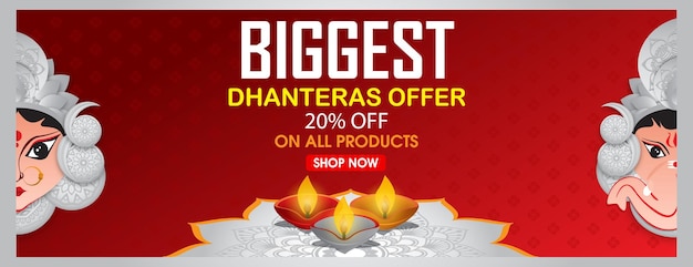 Banner de oferta de Dhanteras