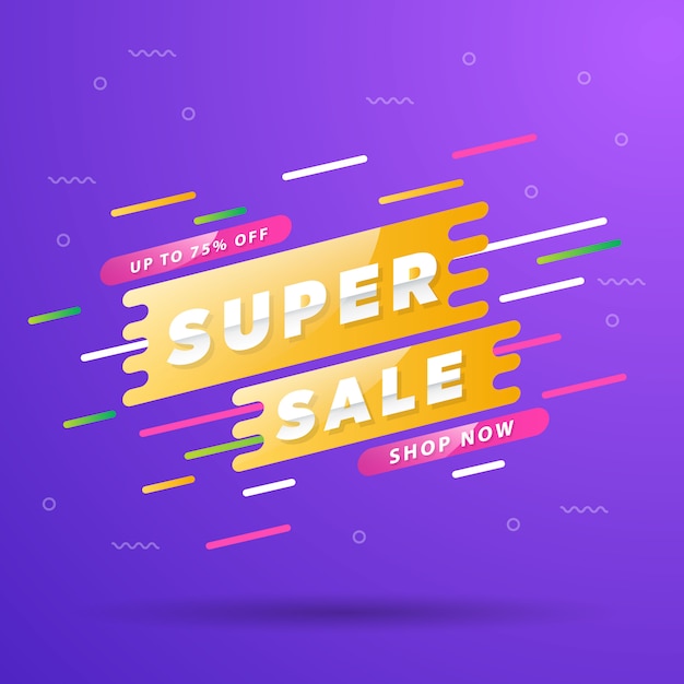 Banner de oferta especial de super venta