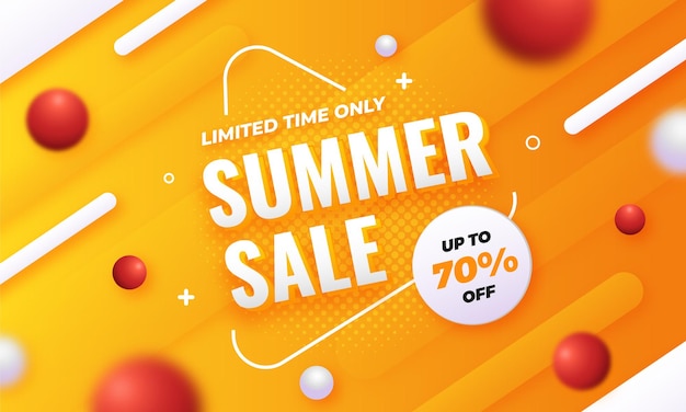 Banner de oferta de venta de verano