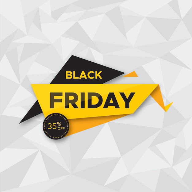 Vector banner de oferta de venta de viernes negro