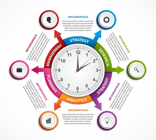 Banner de opciones de infografía moderna.