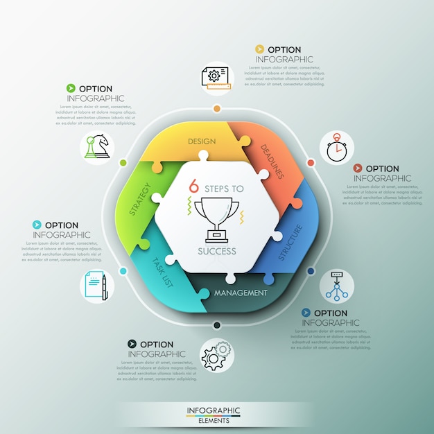 Banner de opciones de infografía moderna.