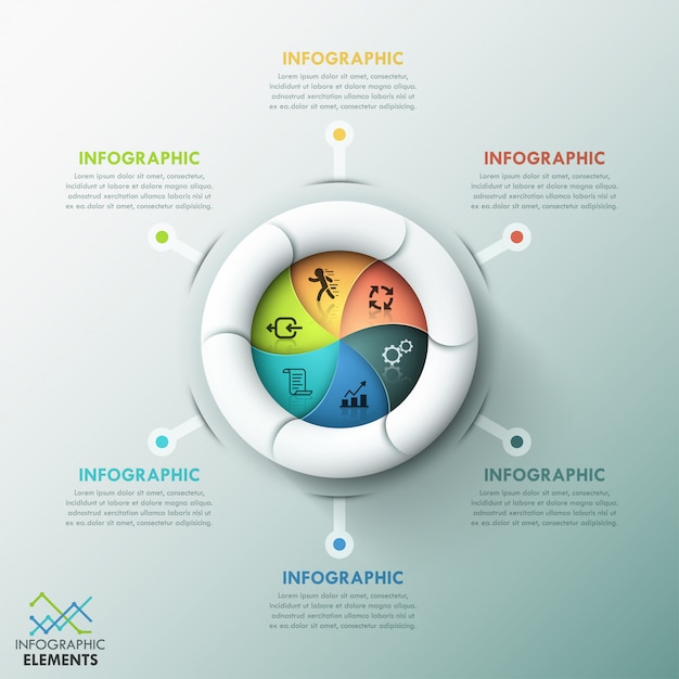 Banner de opciones de infografías modernas