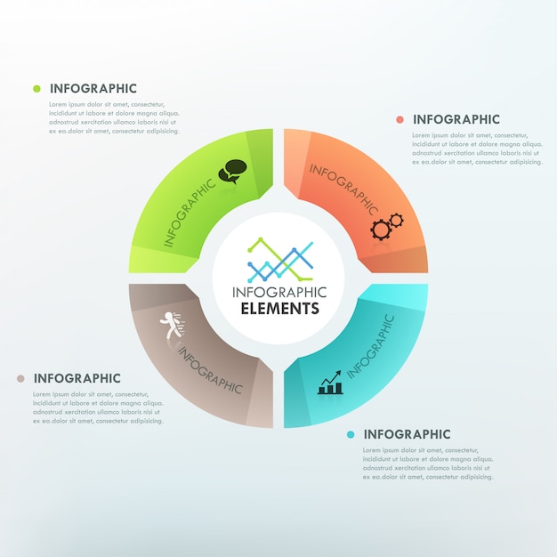 Banner de opciones de infografías modernas