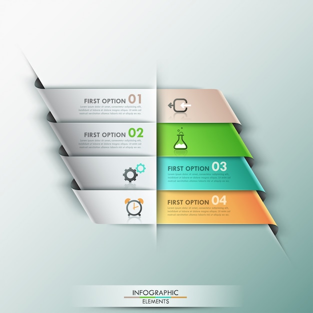 Banner de opciones de infografías modernas