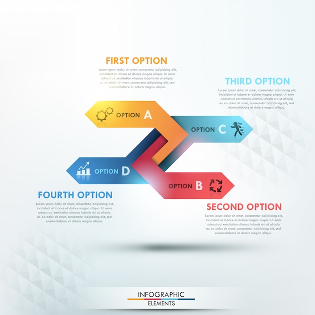 Banner de opciones de infografías modernas