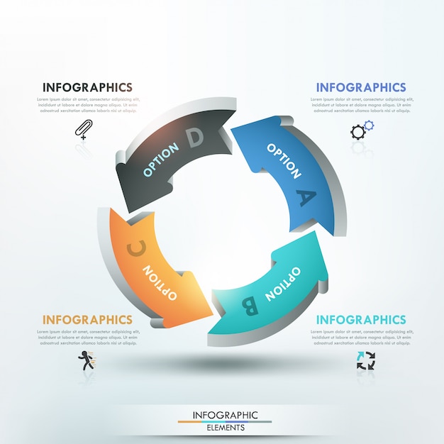 Banner de opciones de infografías modernas