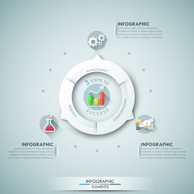 Banner de opciones de infografías modernas