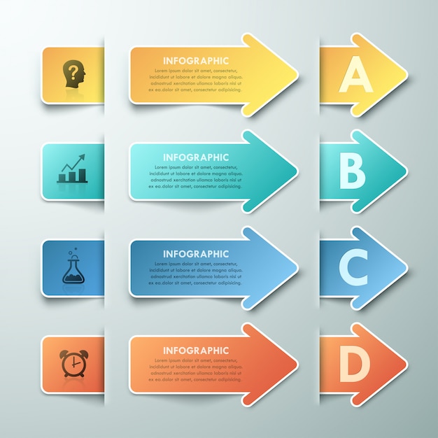 Banner de opciones de infografías modernas