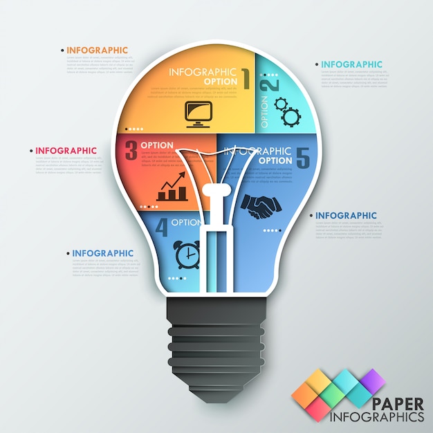 Banner de opciones de infografías modernas