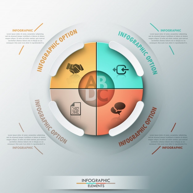 Banner de opciones de infografías modernas