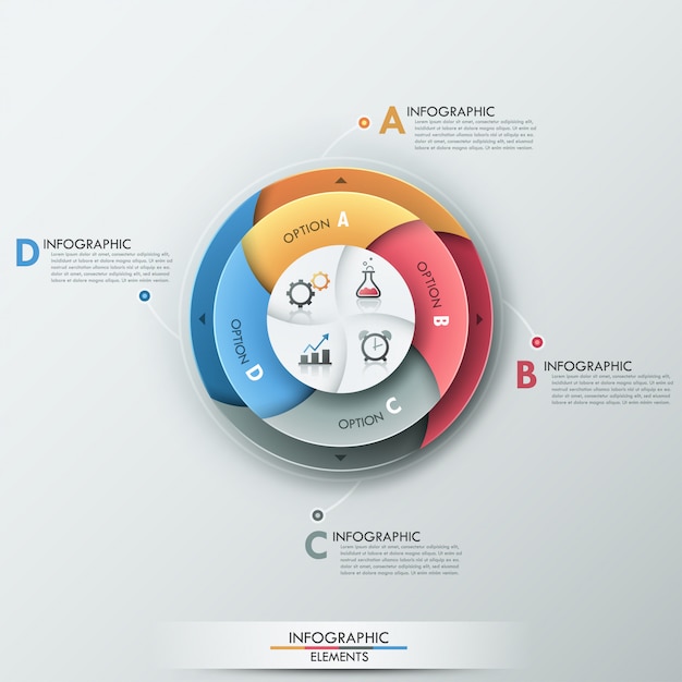 Banner de opciones de infografías modernas