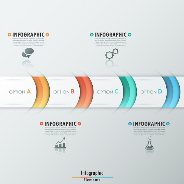 Banner de opciones de infografías modernas