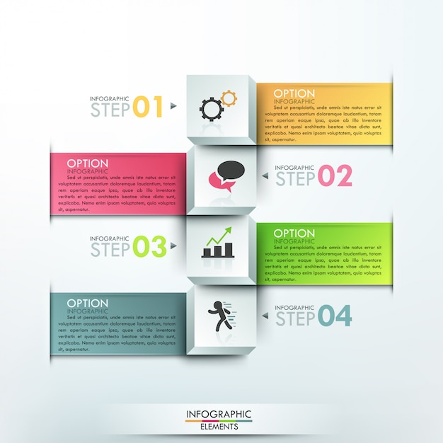 Banner de opciones de infografías modernas