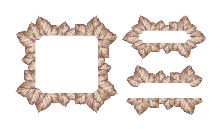 Vector banner de otoño acuarela con hojas. ilustración para tarjetas de felicitación.