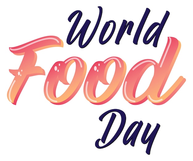 Banner de palabra del día mundial de la alimentación