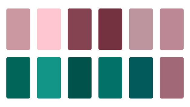 Banner de paleta de colores abstractos en el conjunto para el fondo de la aplicación