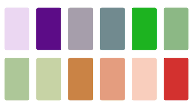Banner de paleta de colores abstractos en el conjunto para el fondo de la aplicación