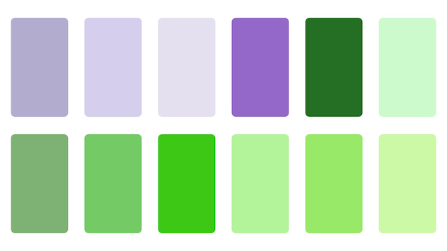 Banner de paleta de colores abstractos en el conjunto para el fondo de la aplicación