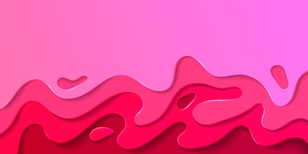 Banner con papel abstracto 3D corta ondas y fondo