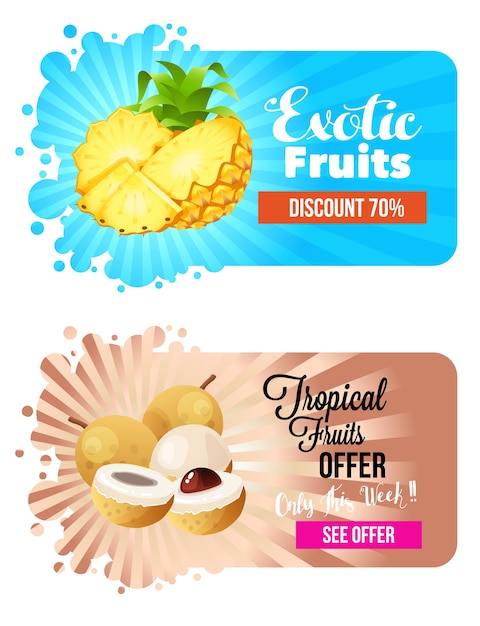 banner de piña y longan