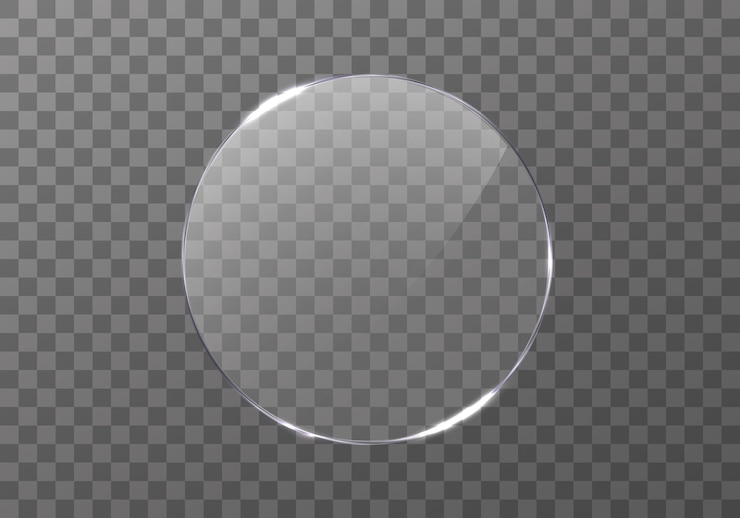 Vector banner de placa de vidrio plano