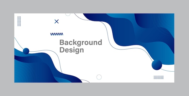 Banner de plantilla azul colorido creativo con color degradado