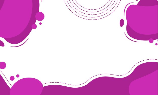 Banner de plantilla colorida con diseño de color violeta con forma líquida