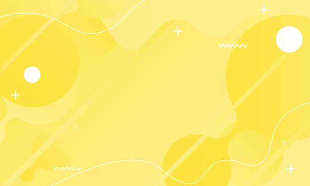 Banner de plantilla colorido amarillo abstracto con color degradado y fondo de tecnología de lunares pequeños Diseño con diseño de vector de forma líquida