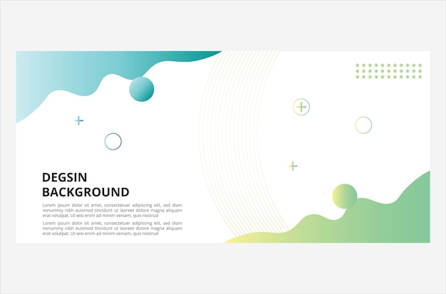 Banner de plantilla colorido con gradiente Forma líquida y gradiente de fondo colorido