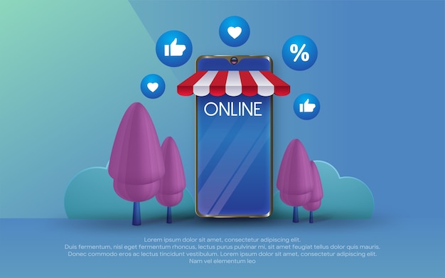 Banner de plantilla de compras en línea