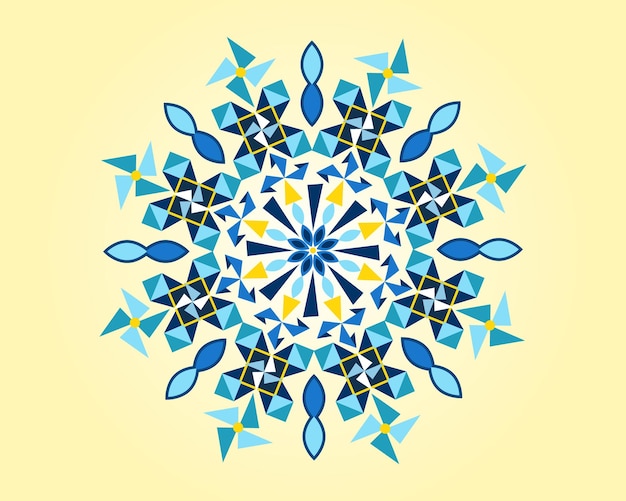 Banner de plantilla de diseño de mandala abstracto decorativo