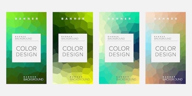 Banner de plantilla de diseño de vector de banner de fondo abstracto para impresión o banner web con colorido