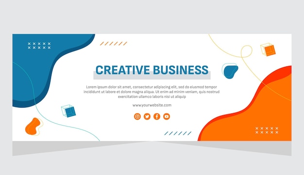 Banner de plantilla horizontal para marketing empresarial o banner de sitio web